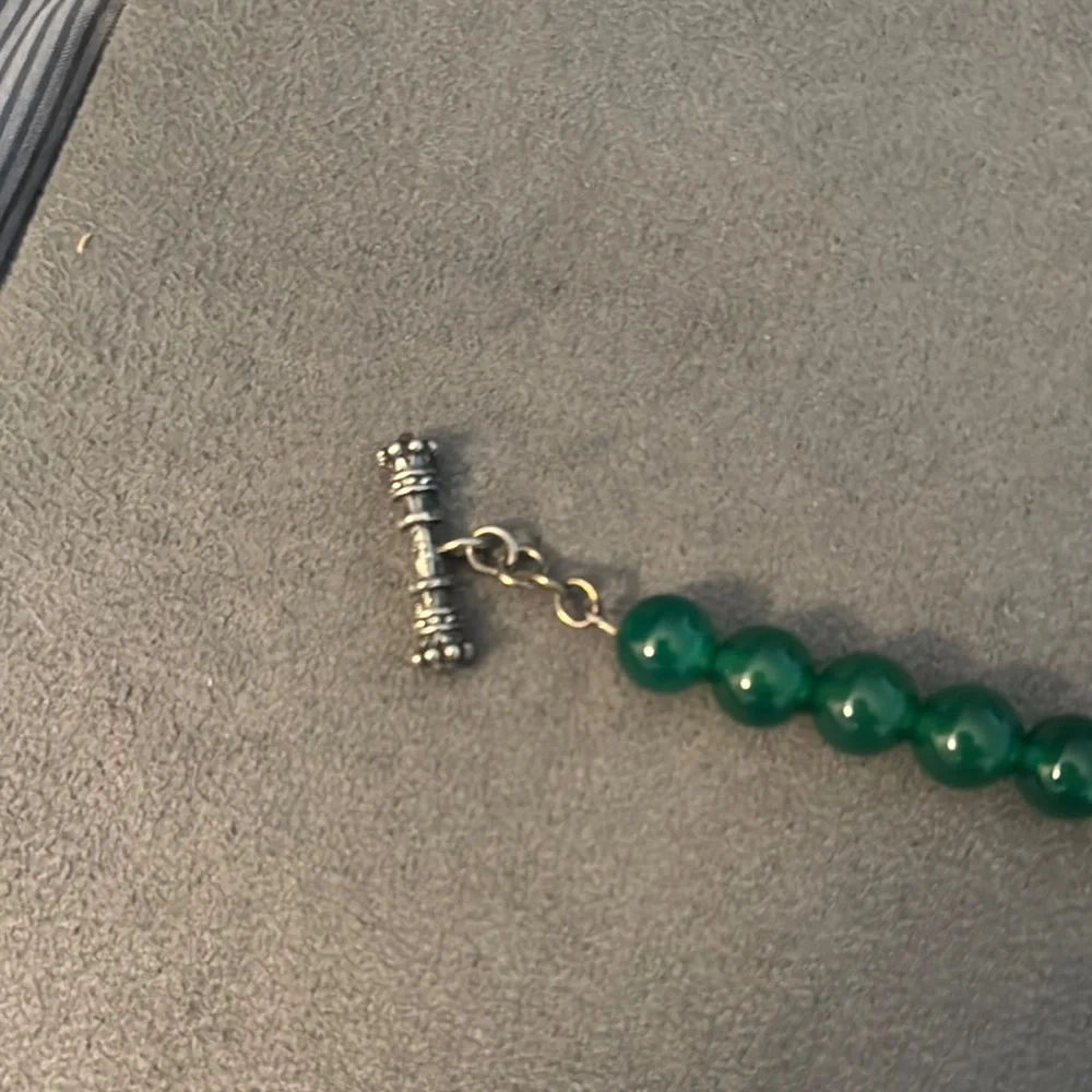 King Baby Green Agate Bracelet with Silver Toggle Clasp - Picture 5 of 7
